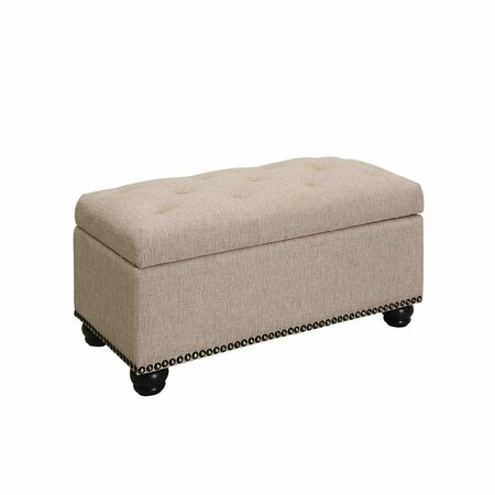 CONVENIENCE CONCEPTS 7th Avenue Storage Ottoman Tan Fabric HI3369534